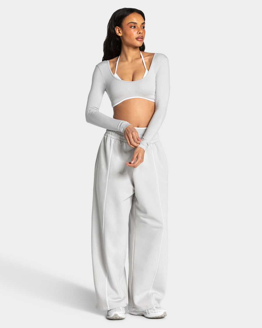Pantalon de jogging Wide Leg Contrastline « Moon »