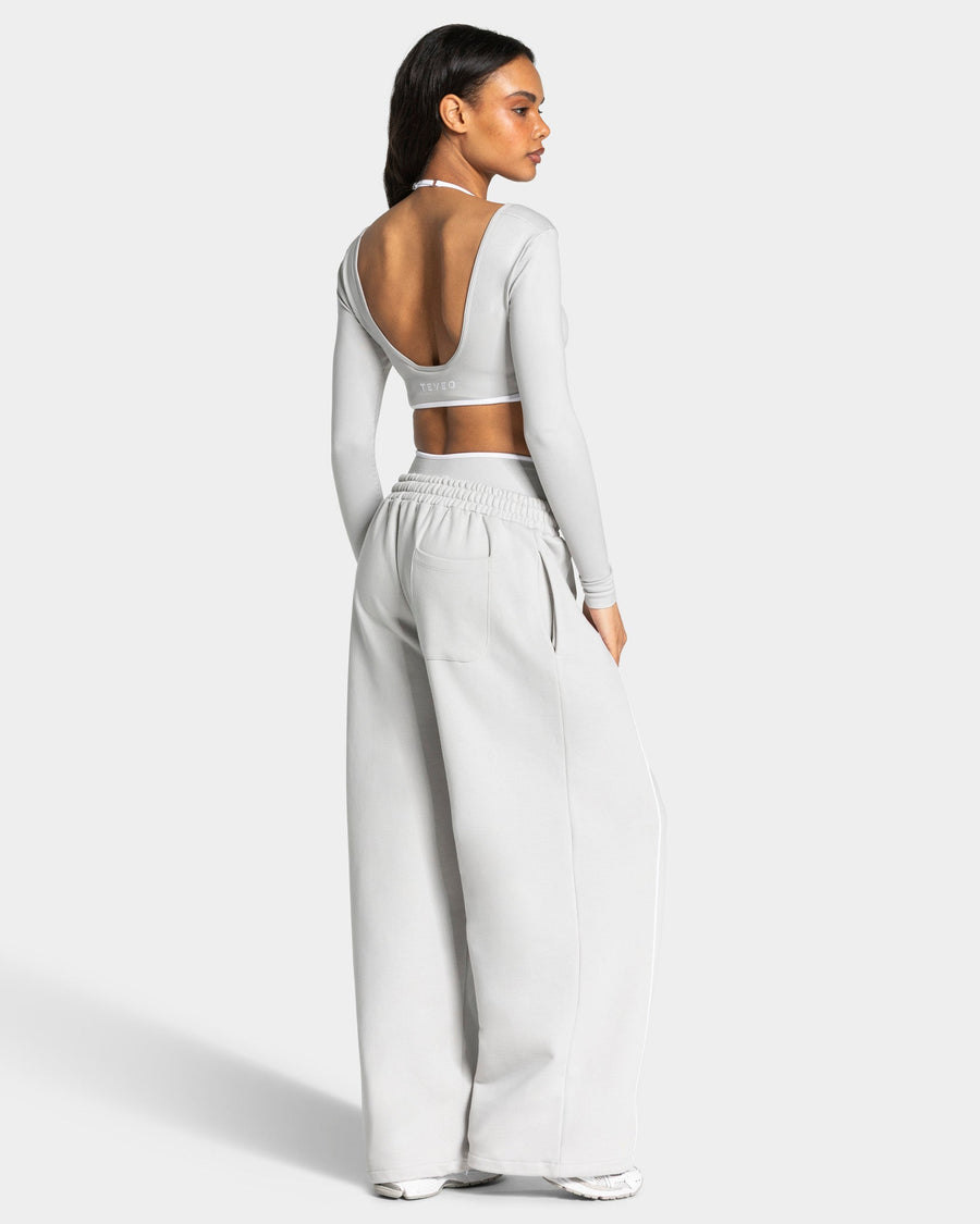 Pantalon de jogging Wide Leg Contrastline « Moon »