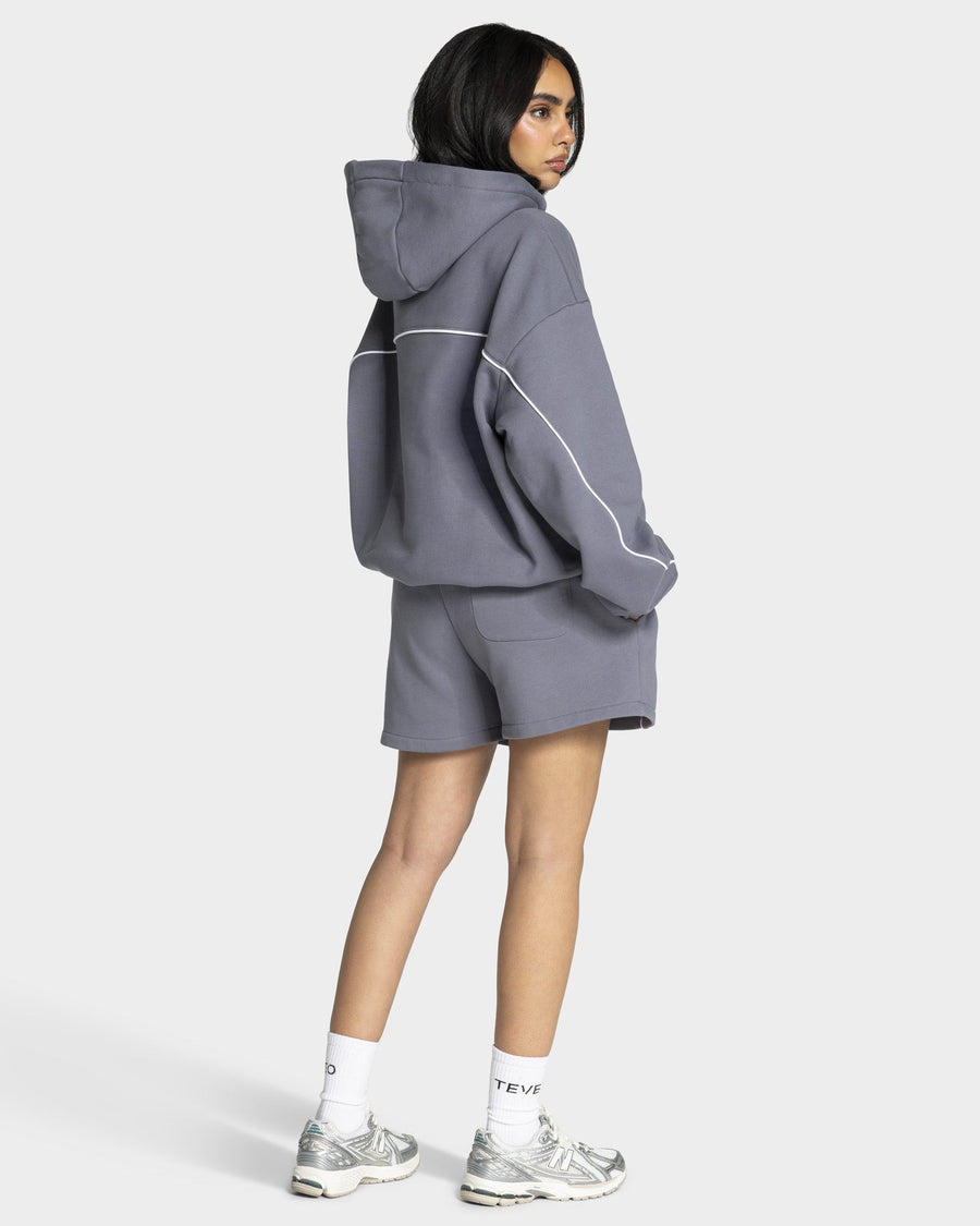 Short oversize Contrastline « argenté »