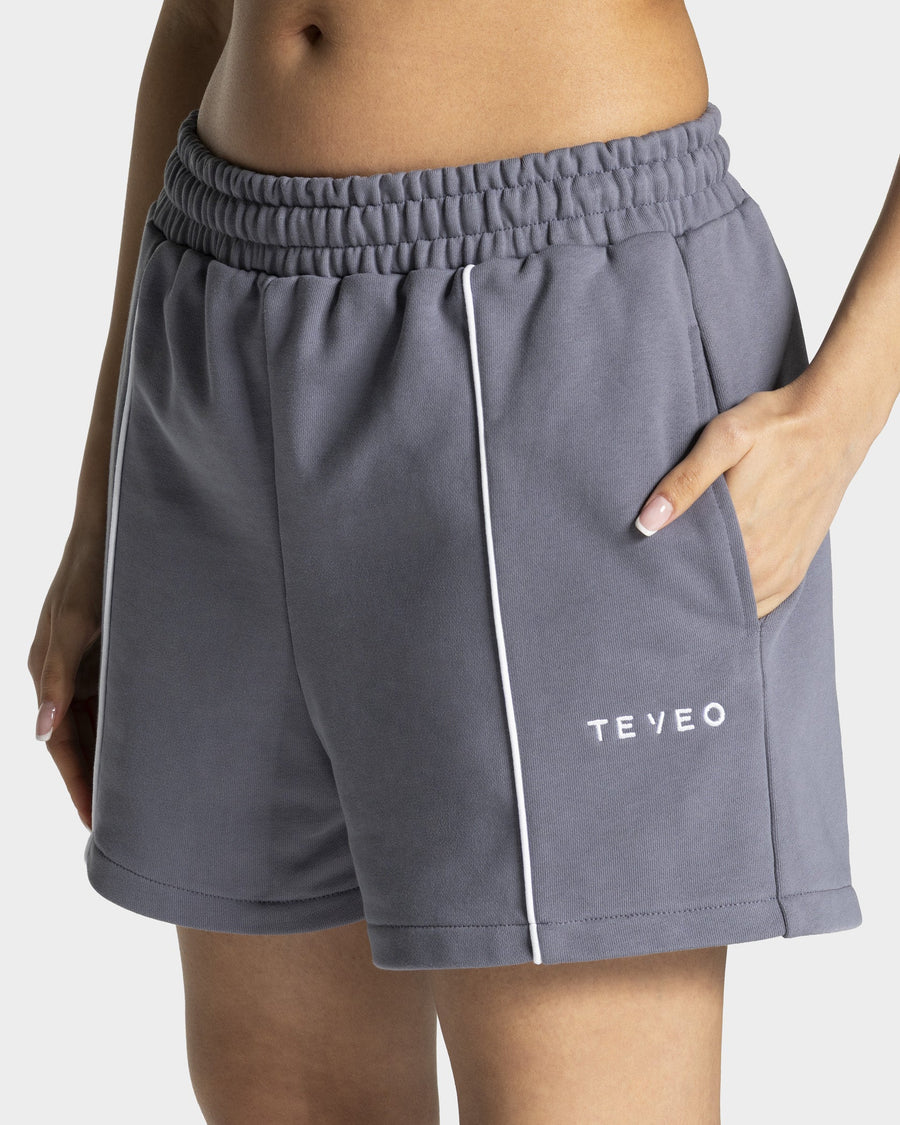 Short oversize Contrastline « argenté »