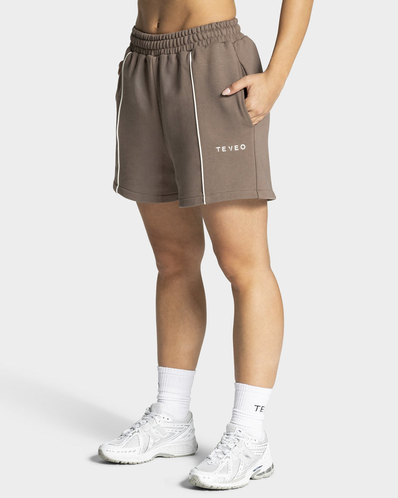 Short oversize Contrastline « moka »