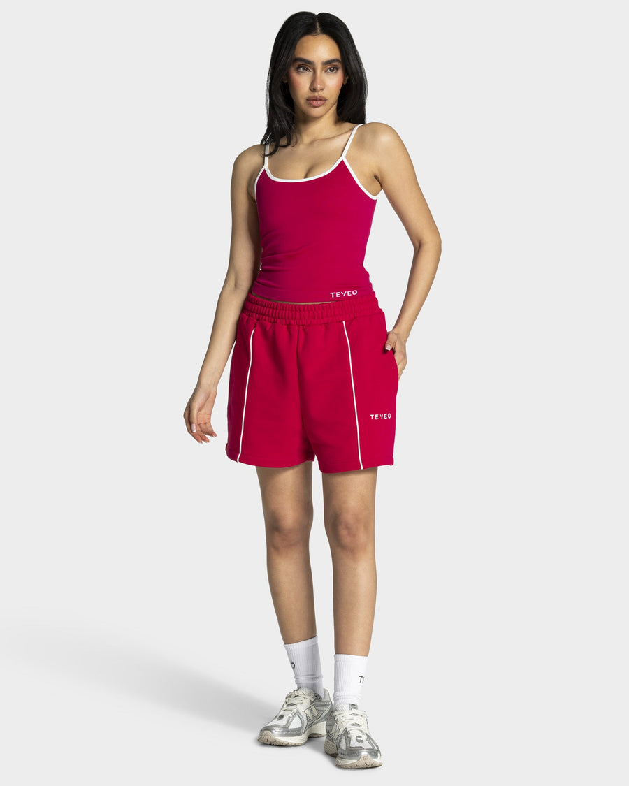 Short oversize Contrastline « Raspberry »