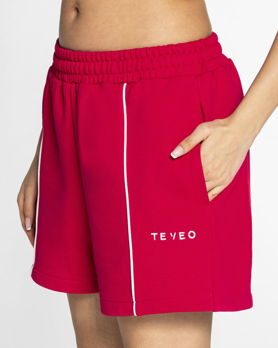 Short oversize Contrastline « Raspberry »
