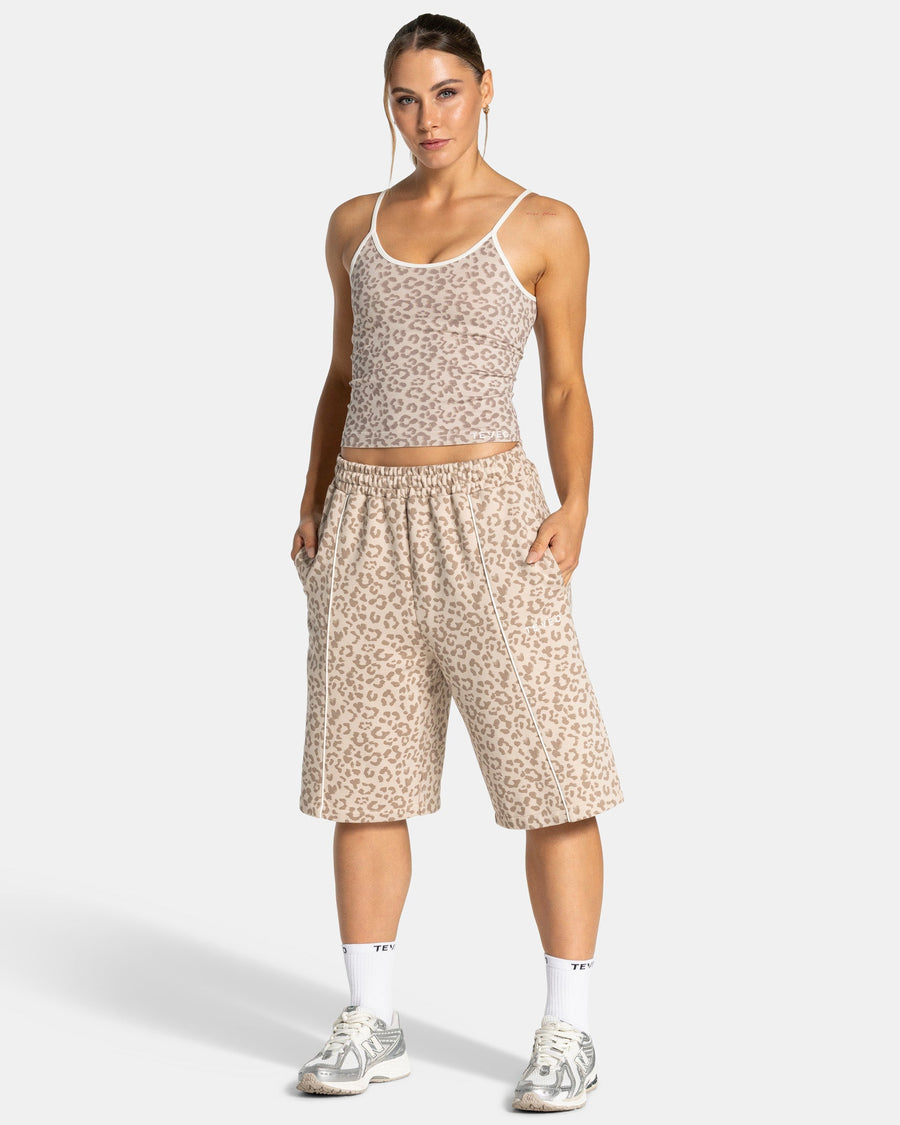 Jort oversize Contrastline « Léopard Cream »