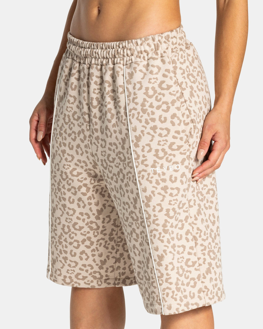 Jort oversize Contrastline « Léopard Cream »
