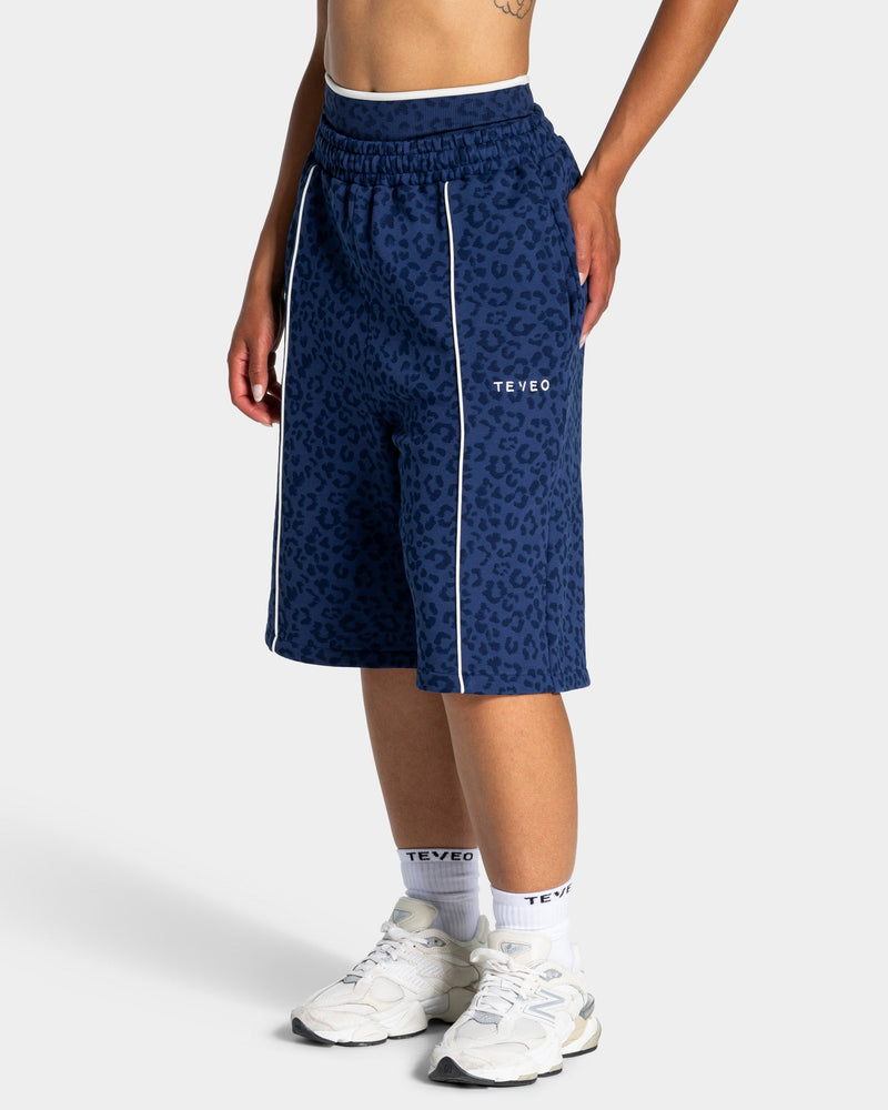 Jort oversize Contrastline « Léopard bleu foncé »
