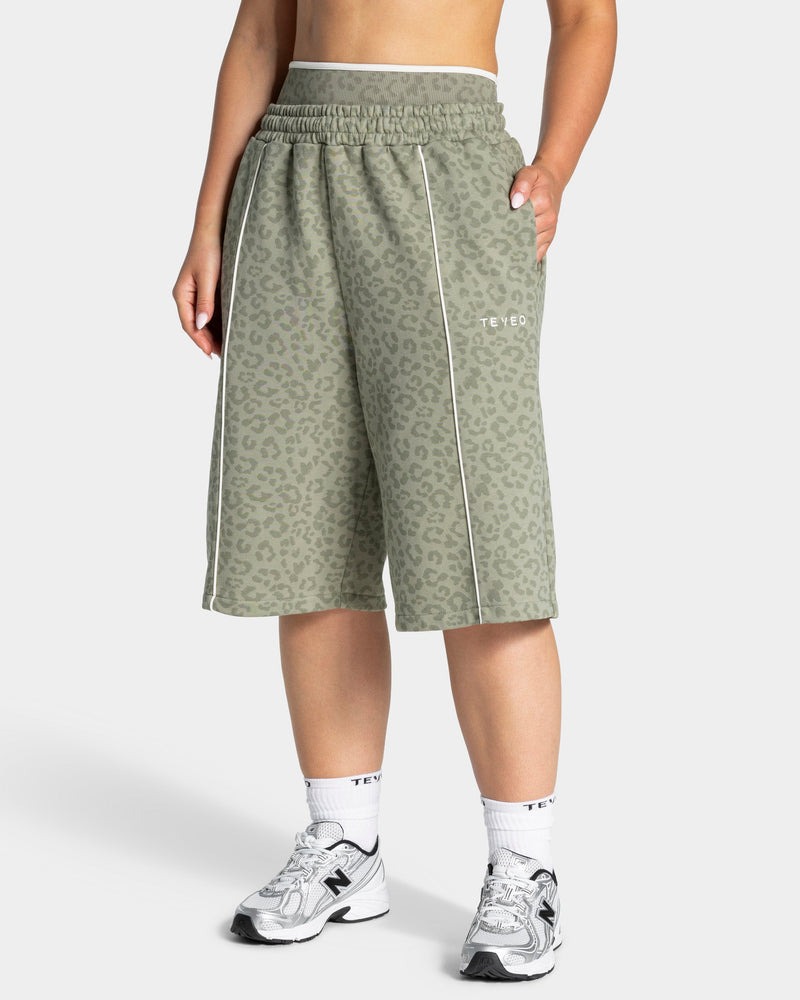 Jort oversize Contrastline « Léopard kaki »