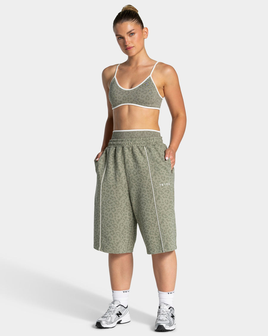 Jort oversize Contrastline « Léopard kaki »
