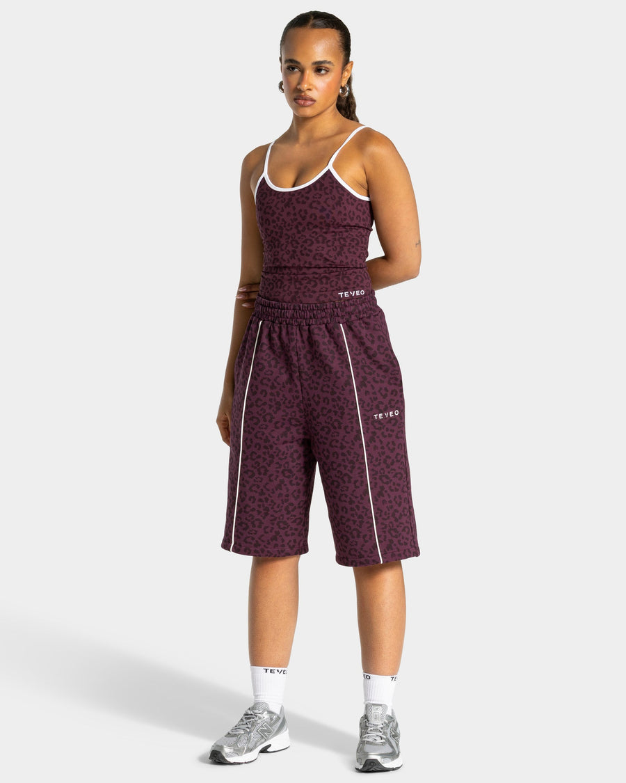Jort oversize Contrastline « Léopard merlot »