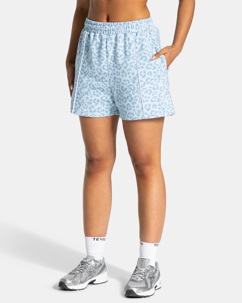 Short oversize Contrastline « Léopard bleu layette »