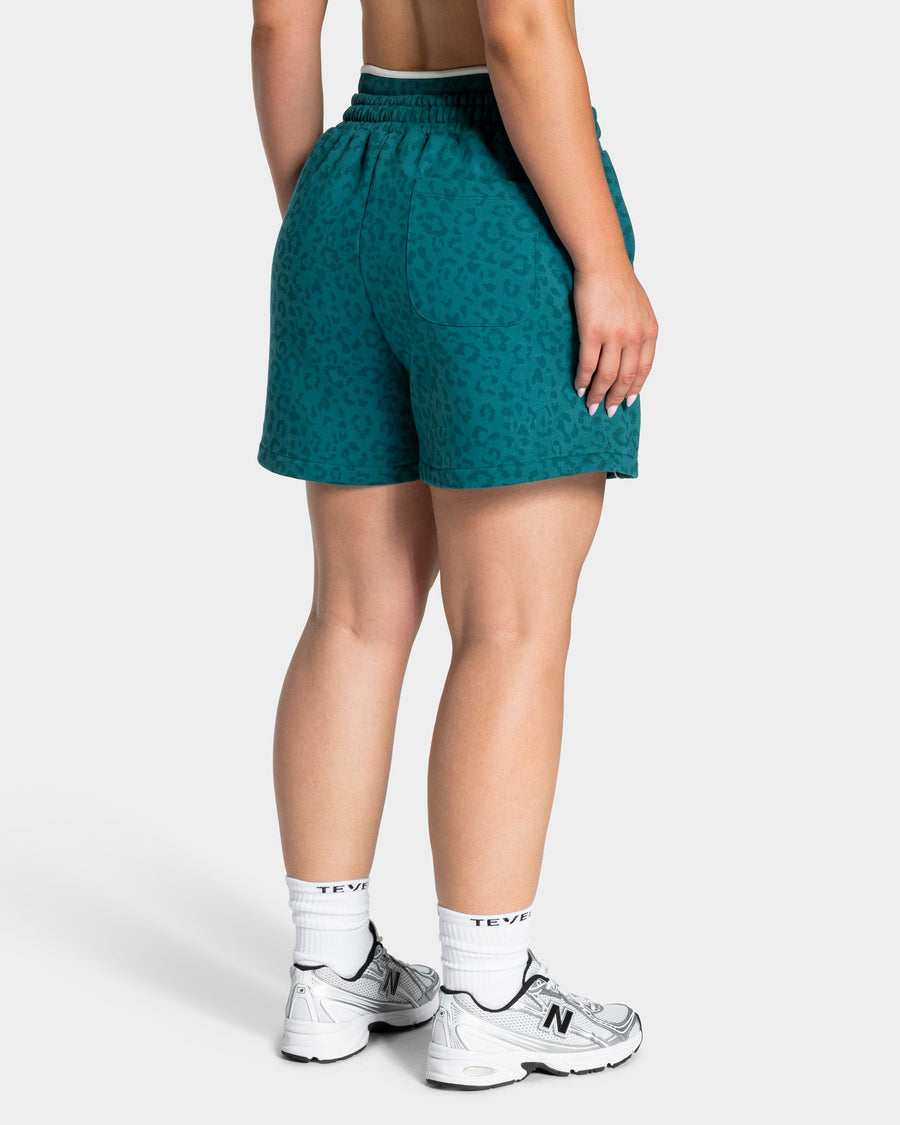 Short oversize Contrastline « Léopard Petrol »