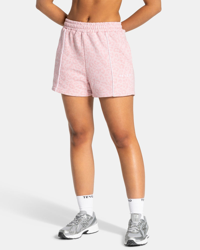 Short oversize Contrastline « Léopard rose »
