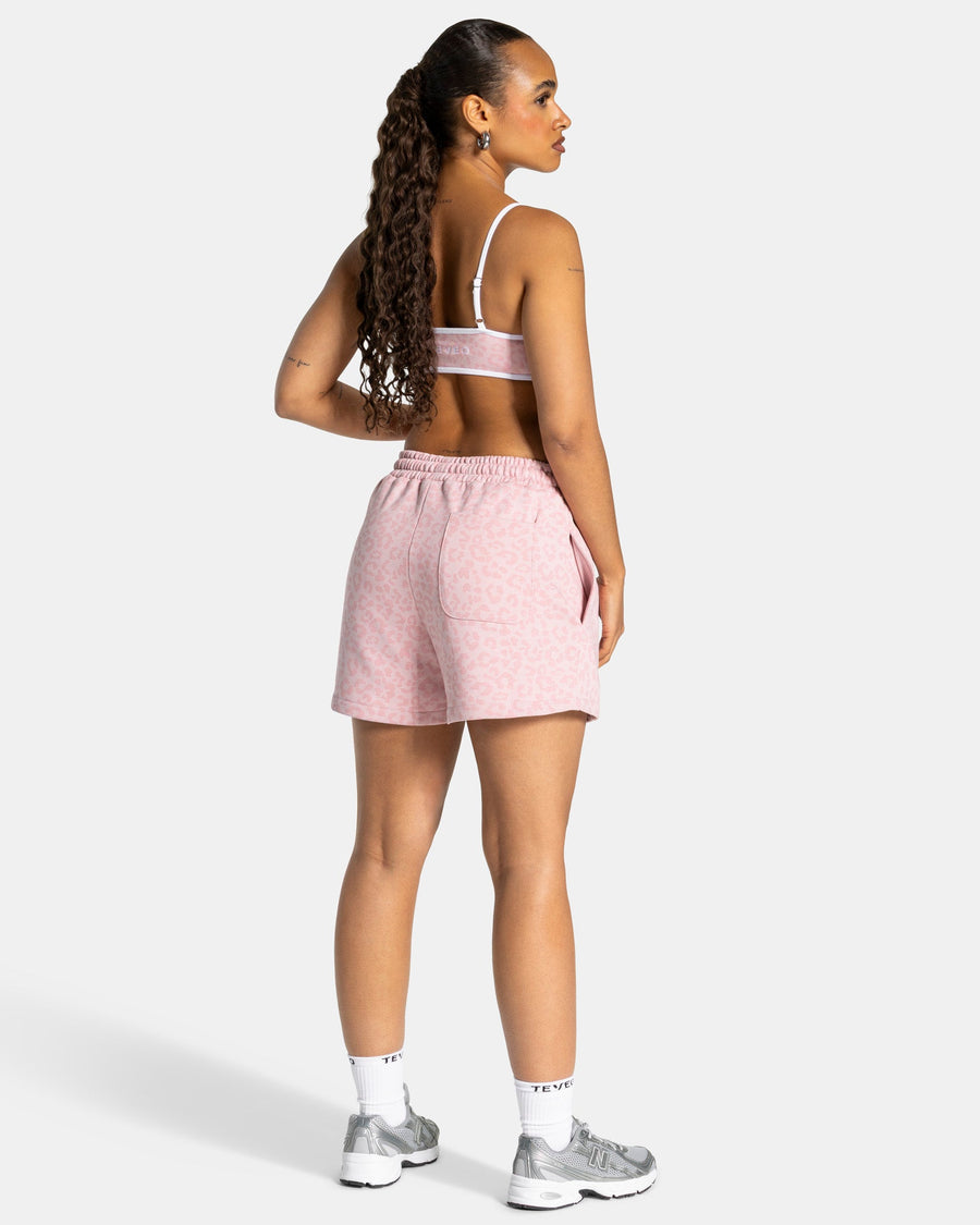 Short oversize Contrastline « Léopard rose »