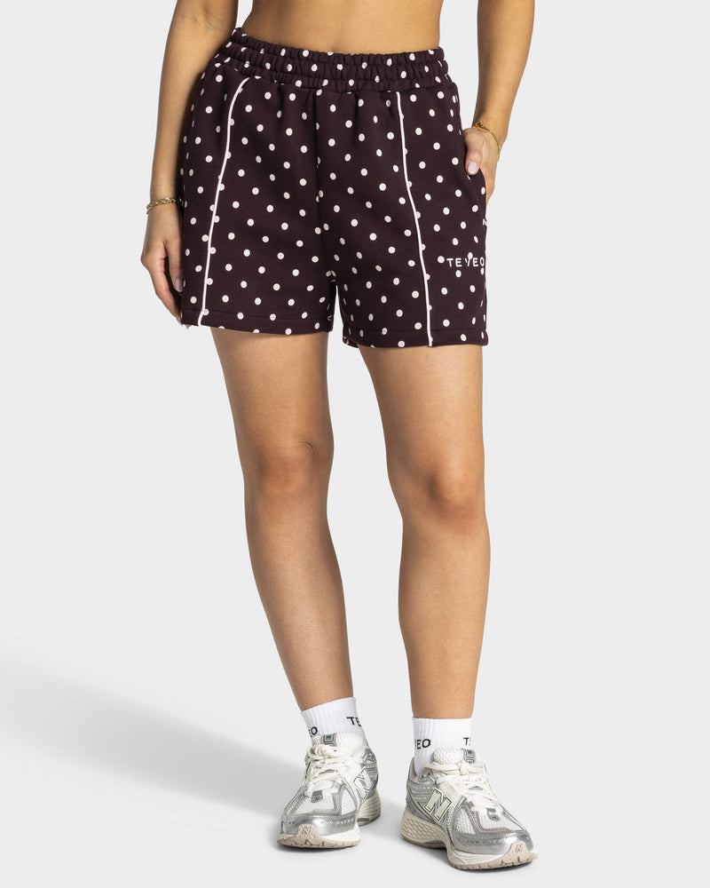 Short oversize Contrastline « merlot à pois »