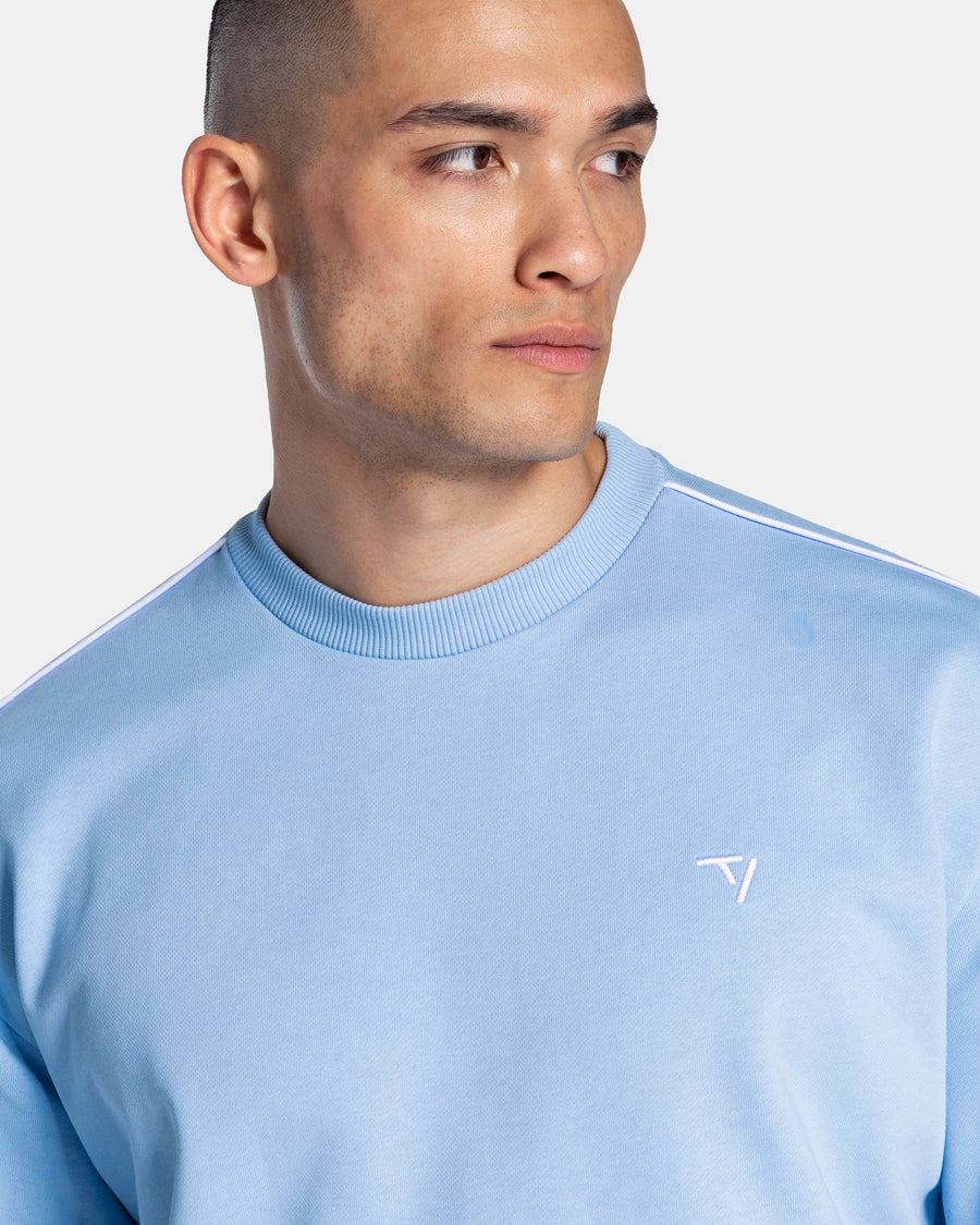 T-shirt oversize Contrastline « bleu layette »