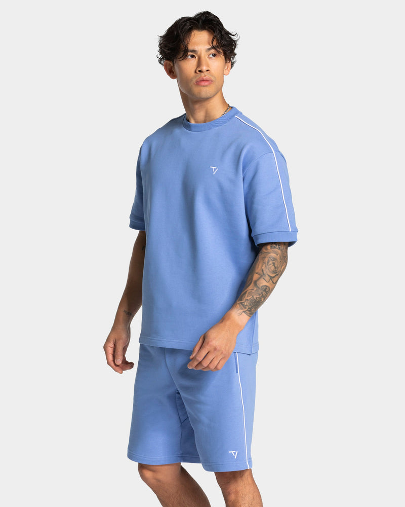 T-shirt oversize Contrastline « Azure »