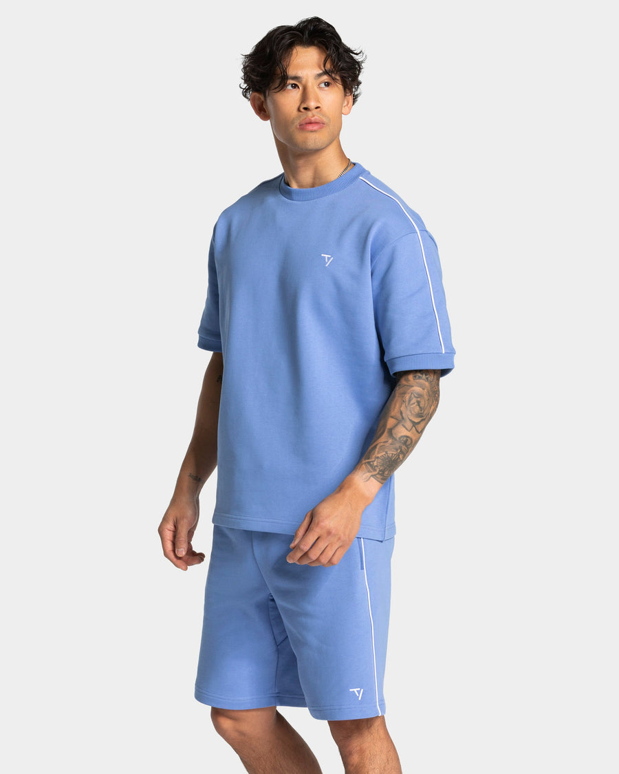 T-shirt oversize Contrastline « Azure »
