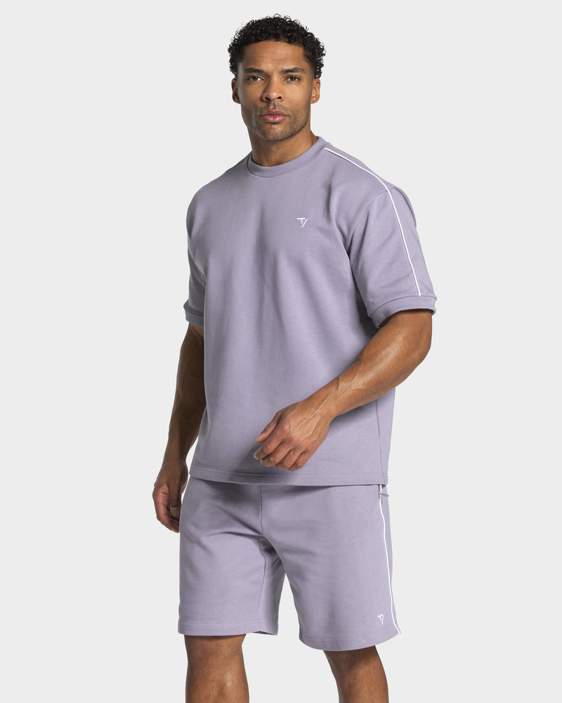 T-shirt oversize Contrastline « Lavande »