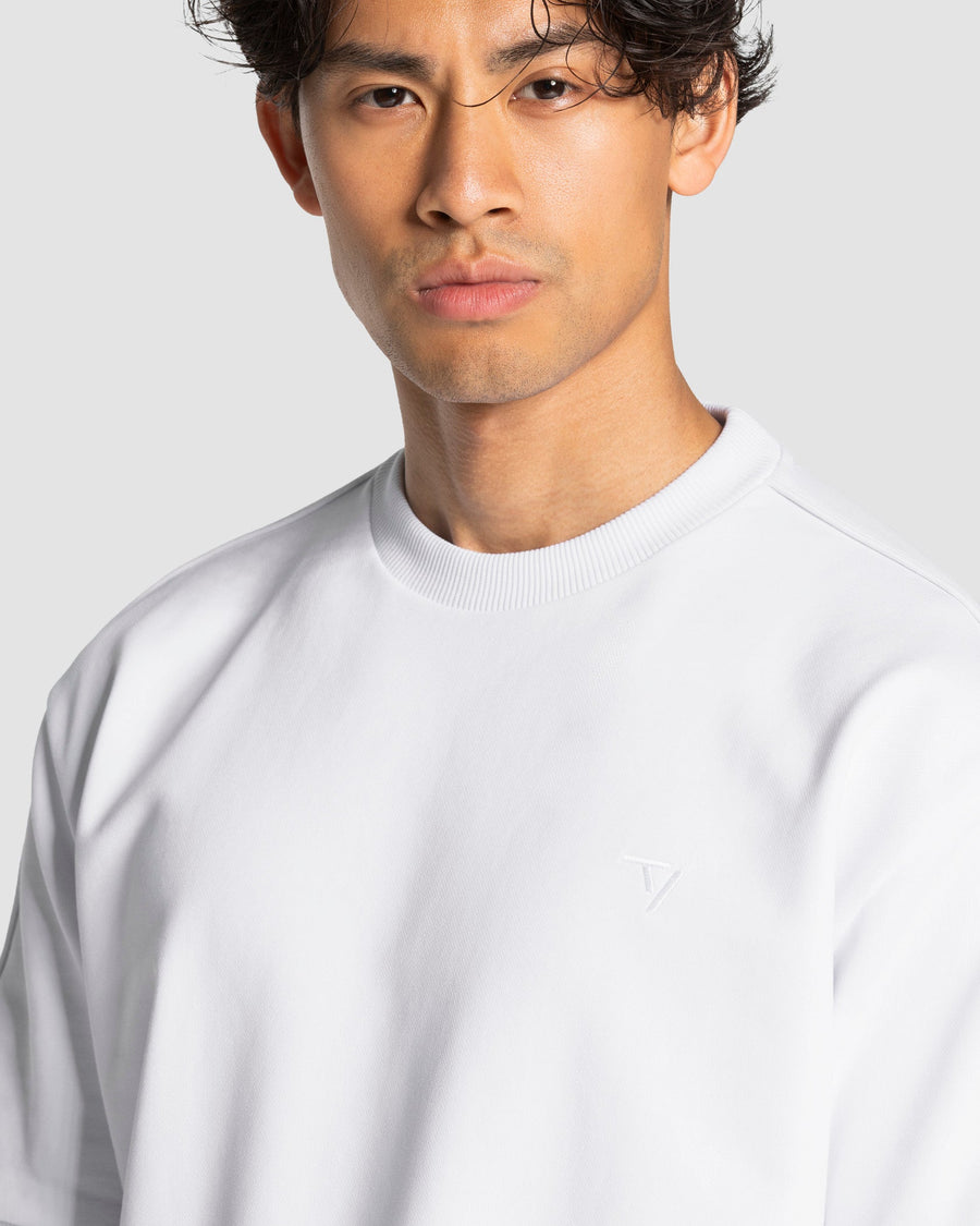 T-shirt oversize Contrastline « Blanc »