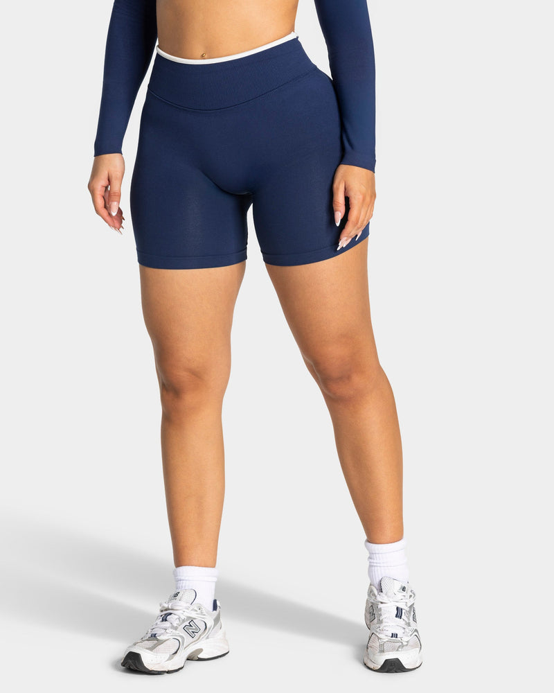 Short Contrastline Sculpt Scrunch « Bleu foncé »