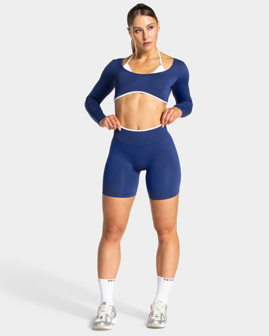 Short Sculpt Scrunch Contrastline « indigo »