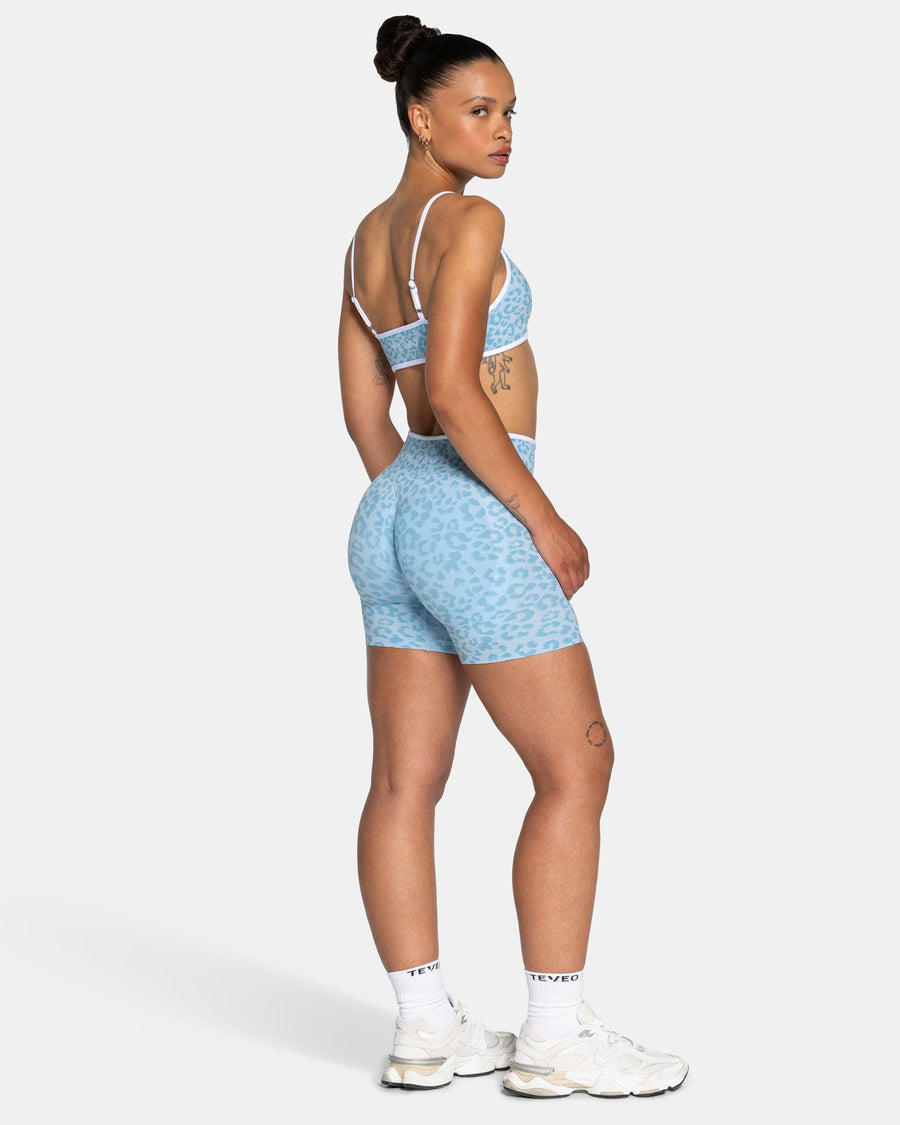 Short Sculpt Scrunch Contrastline « Léopard bleu layette »