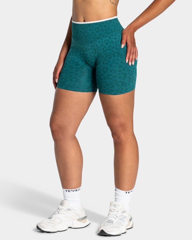 Short Sculpt Scrunch Contrastline « Léopard Petrol »