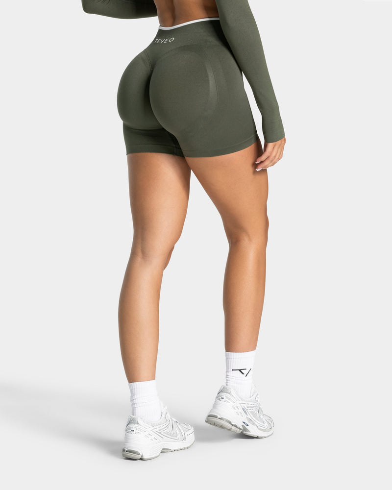 Short Sculpt Scrunch Contrastline « kaki »
