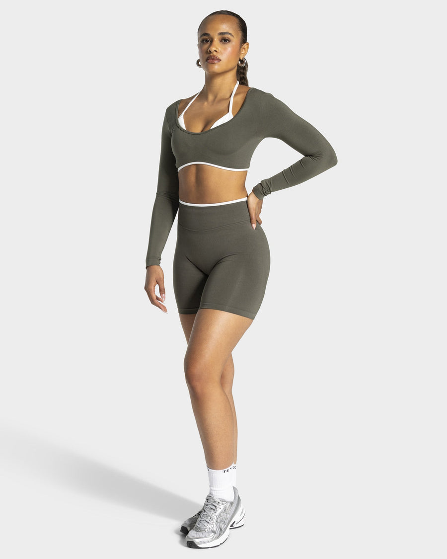 Short Contrastline « kaki »