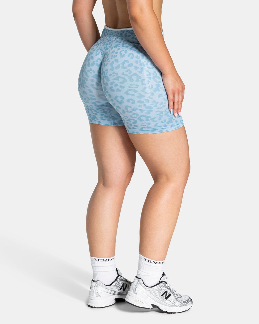 Short Contrastline « Léopard bleu layette »