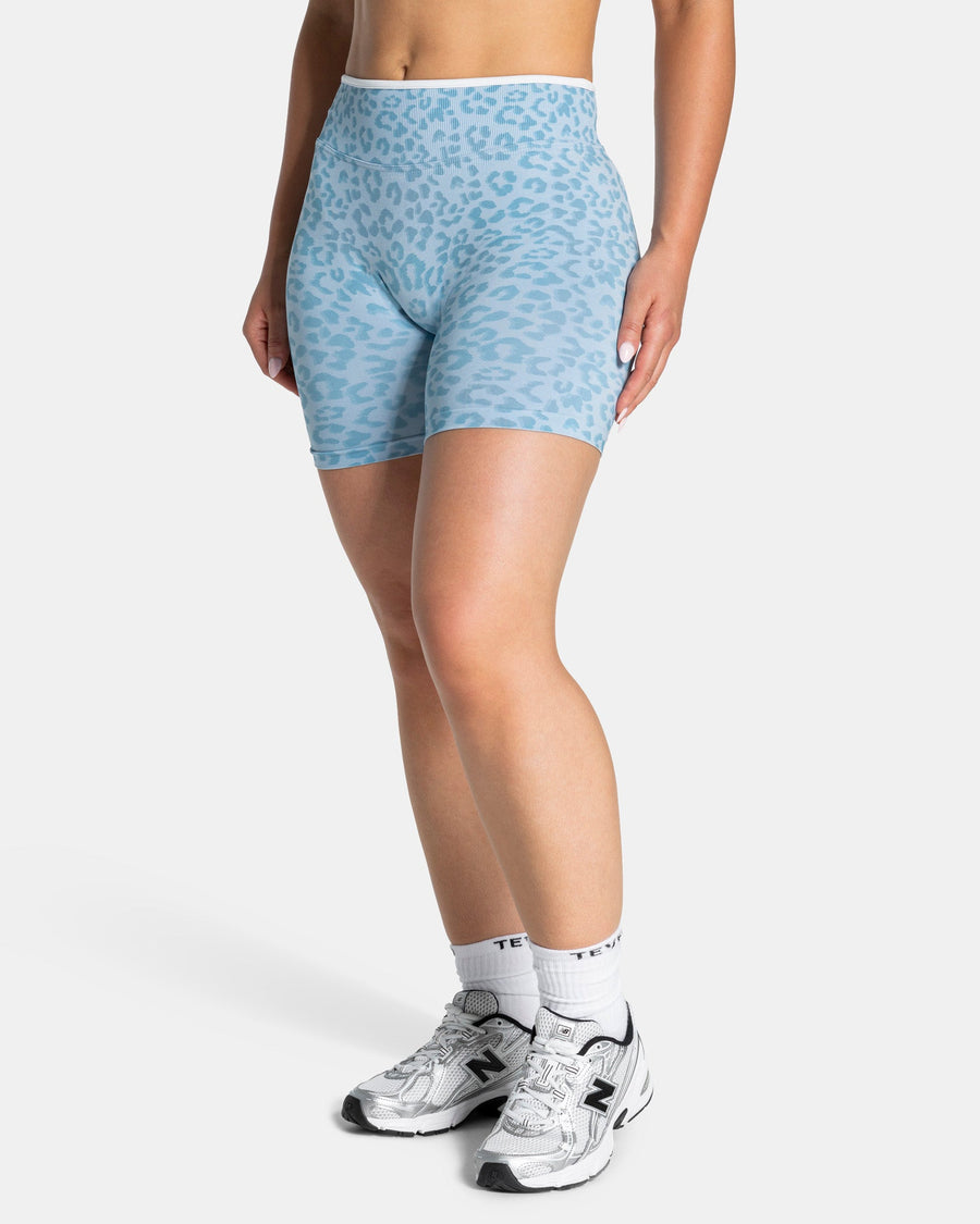 Short Contrastline « Léopard bleu layette »