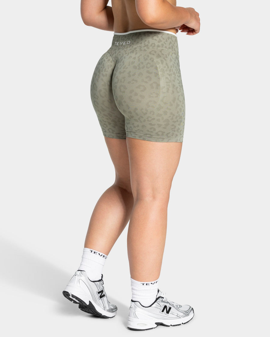 Short Contrastline « Léopard kaki »