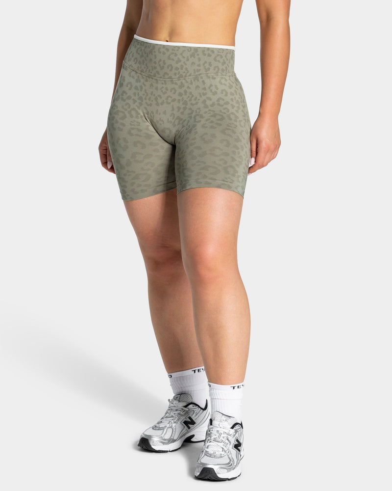 Short Contrastline « Léopard kaki »