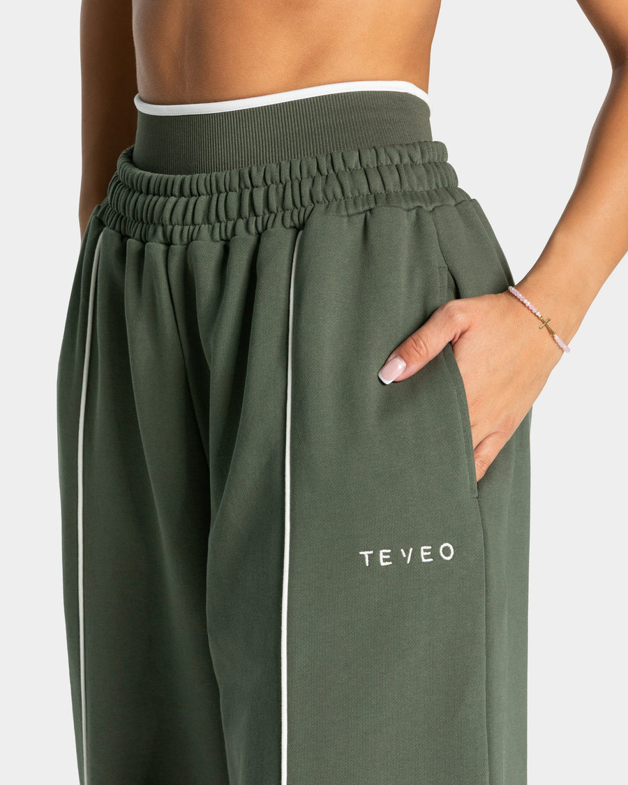 Pantalon de jogging Wide Leg Contrastline « kaki »