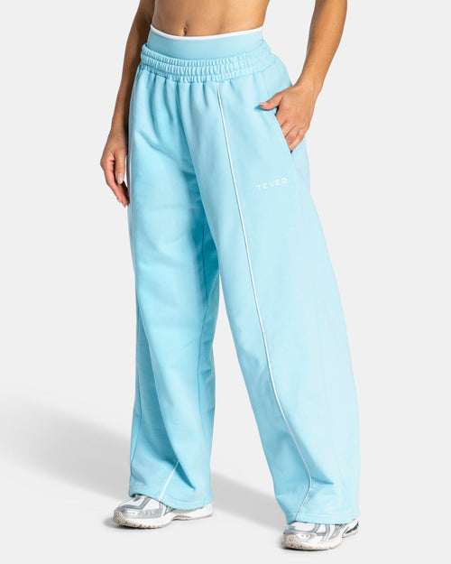 Pantalon de jogging Wide Leg Contrastline « Arctic Blue »