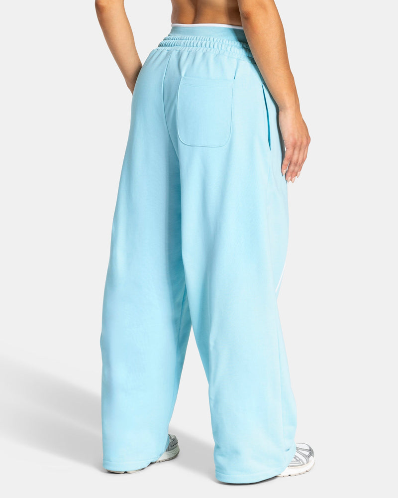 Pantalon de jogging Wide Leg Contrastline « Arctic Blue »