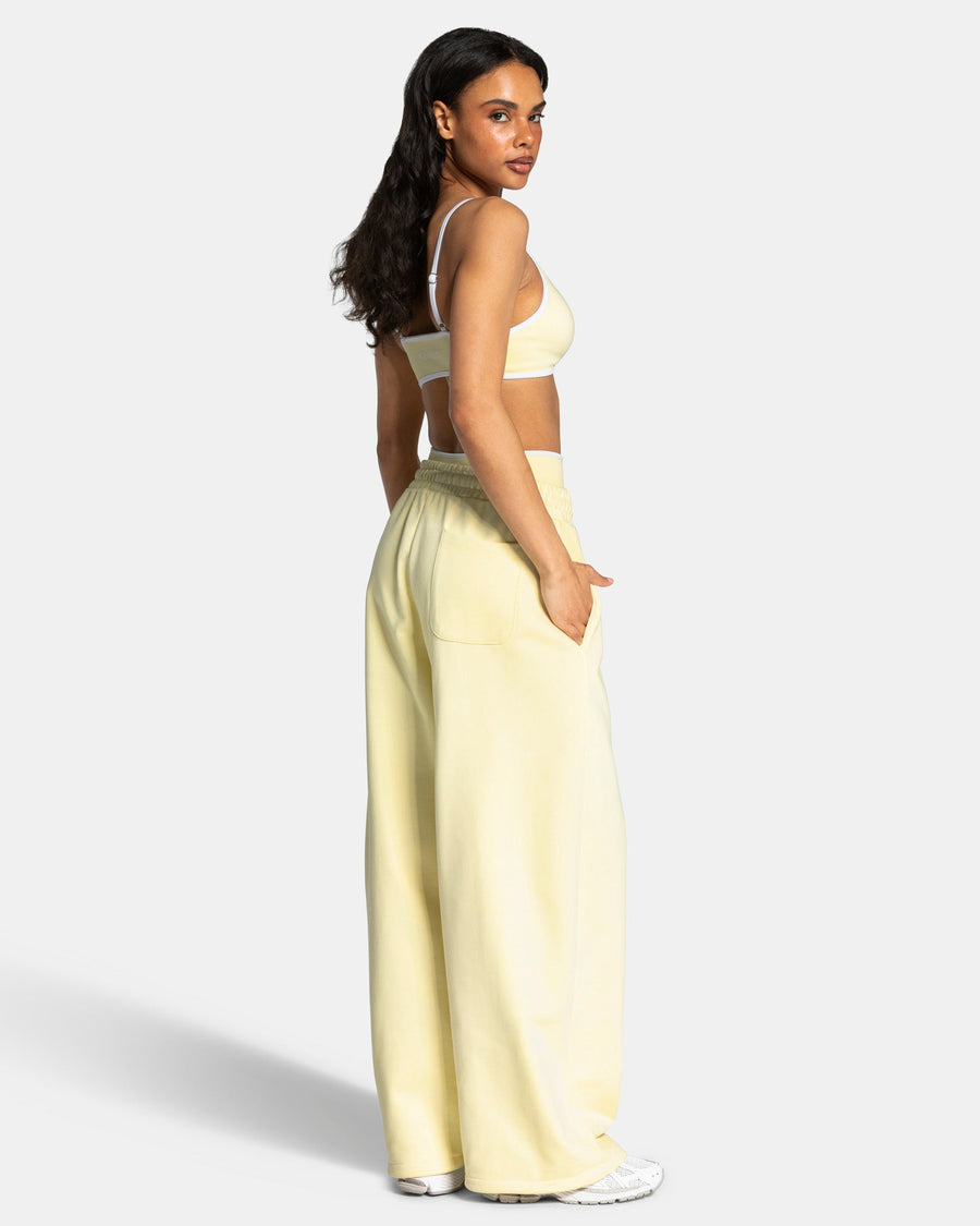 Pantalon de jogging Contrastline Wide Leg « Butter Yellow »