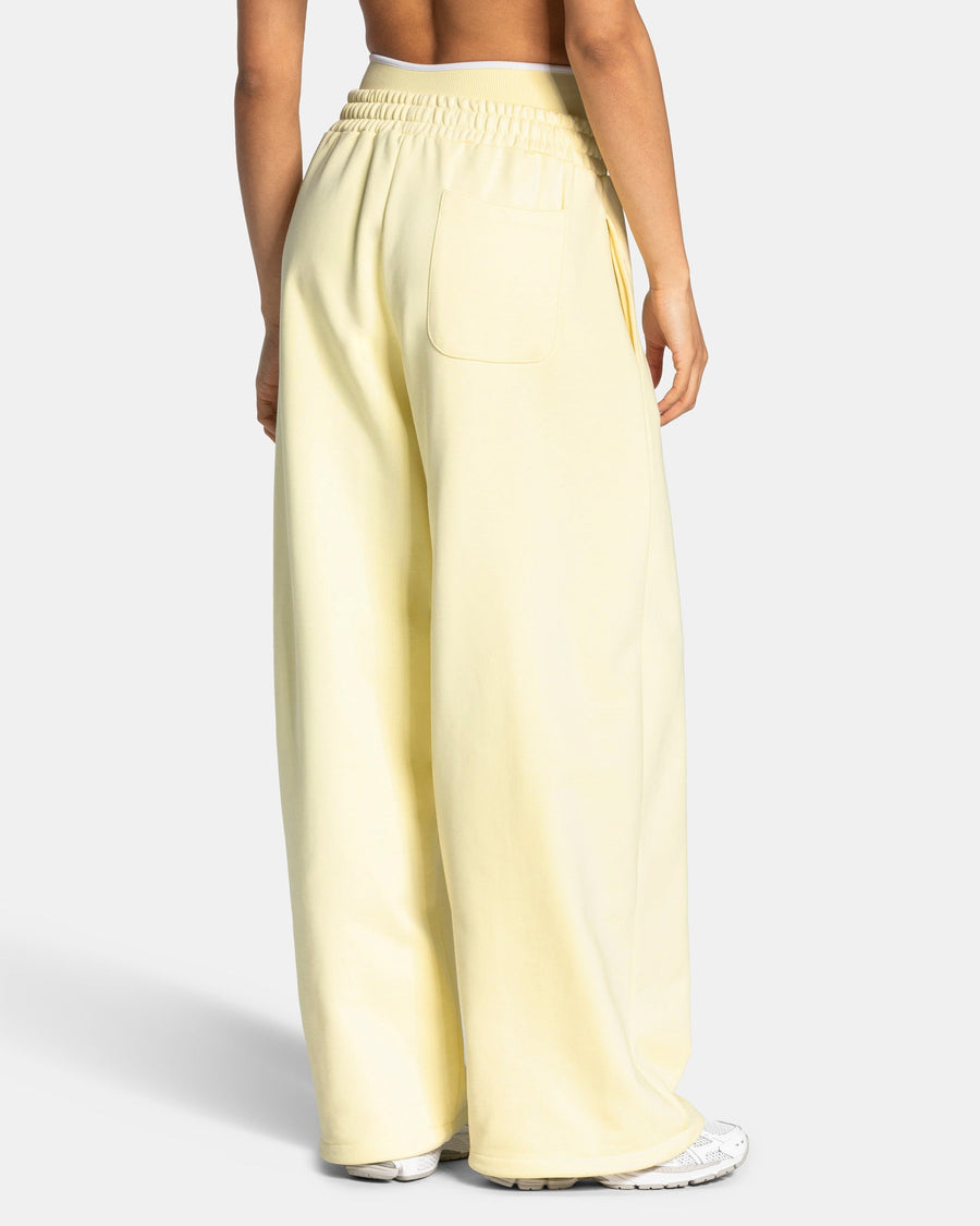 Pantalon de jogging Contrastline Wide Leg « Butter Yellow »