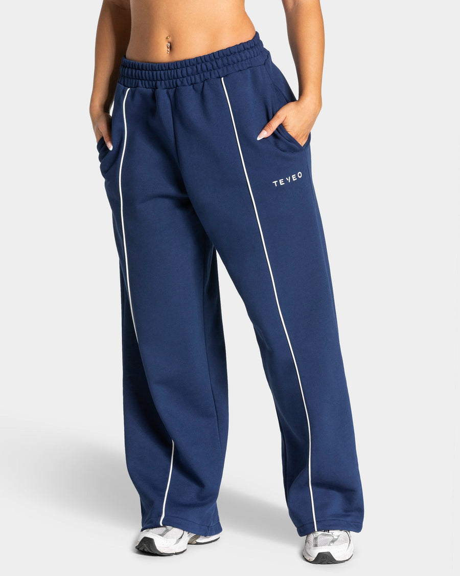 Pantalon de jogging Wide Leg Contrastline « Bleu foncé »