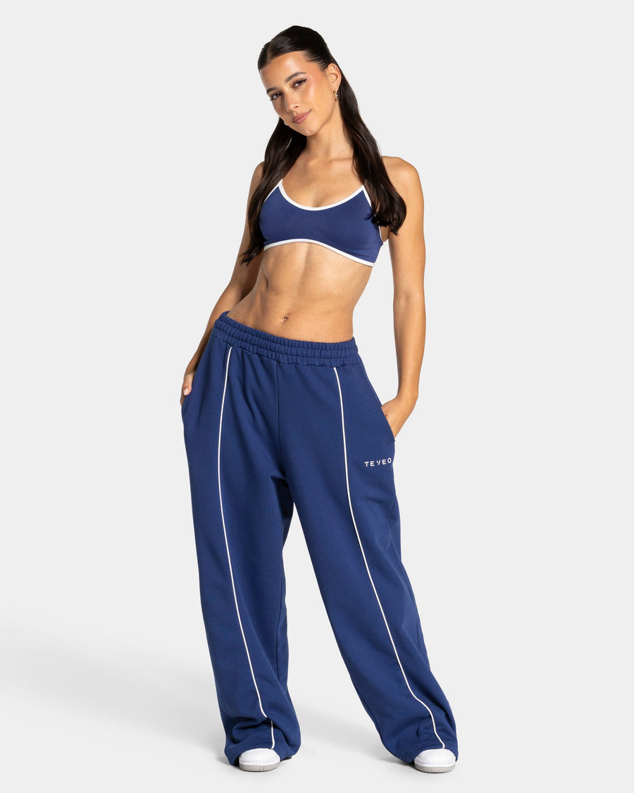 Pantalon de jogging Wide Leg Contrastline « indigo »