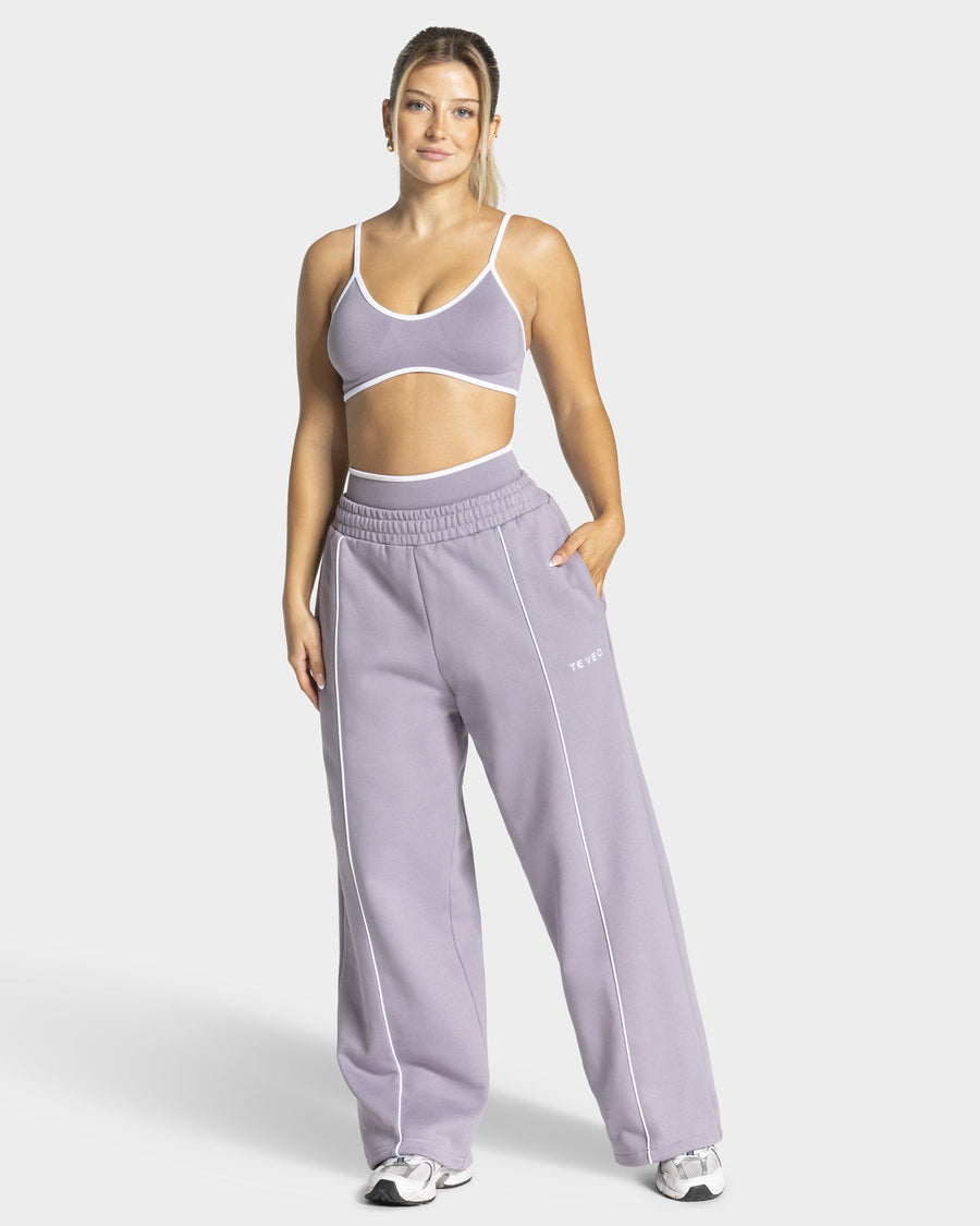 Pantalon de jogging Wide Leg Contrastline « Lavande »