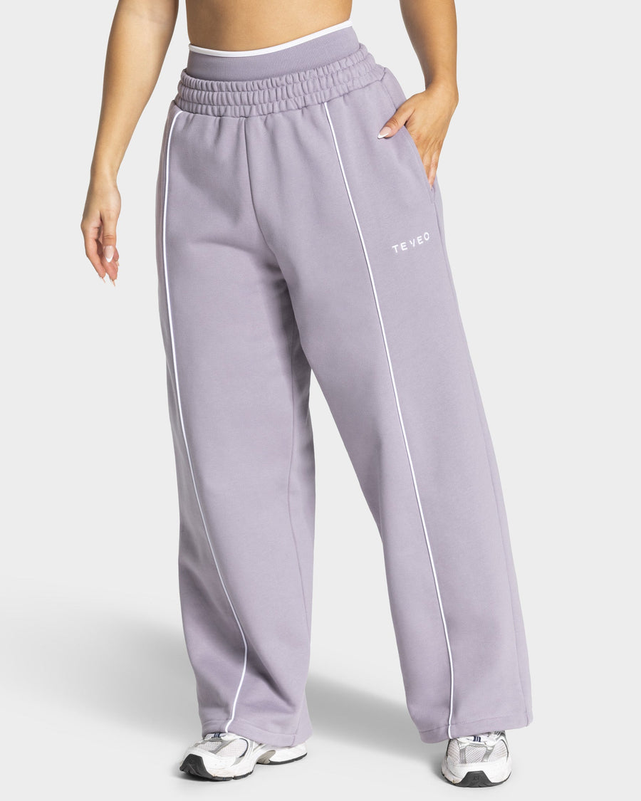 Pantalon de jogging Wide Leg Contrastline « Lavande »