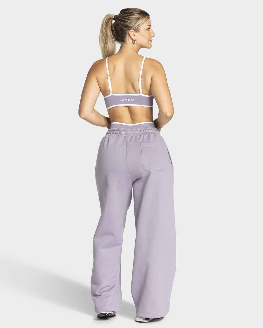 Pantalon de jogging Wide Leg Contrastline « Lavande »