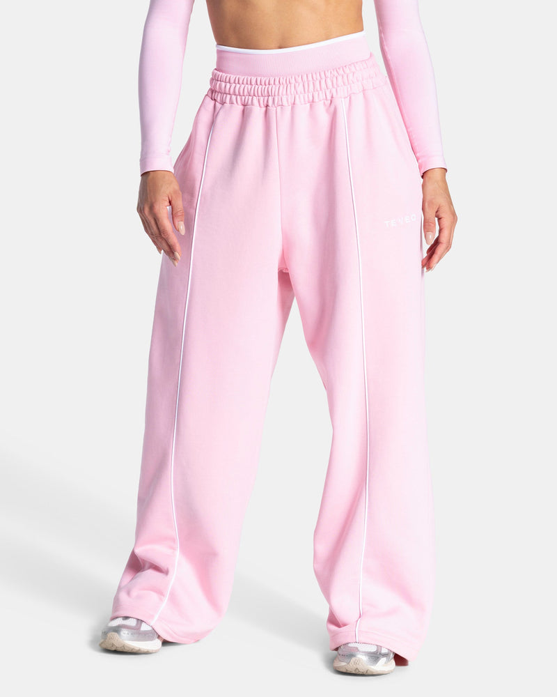 Pantalon de jogging Wide Leg Contrastline « True Pink »