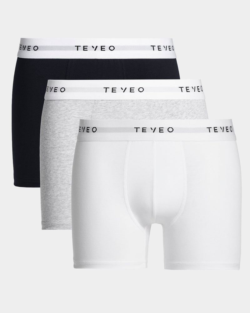 Boxer (lot de 3) Essential « Gris chiné/Midnight/blanc »