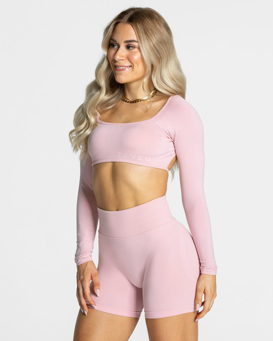 Haut à manches longues Femme Backless « rose »