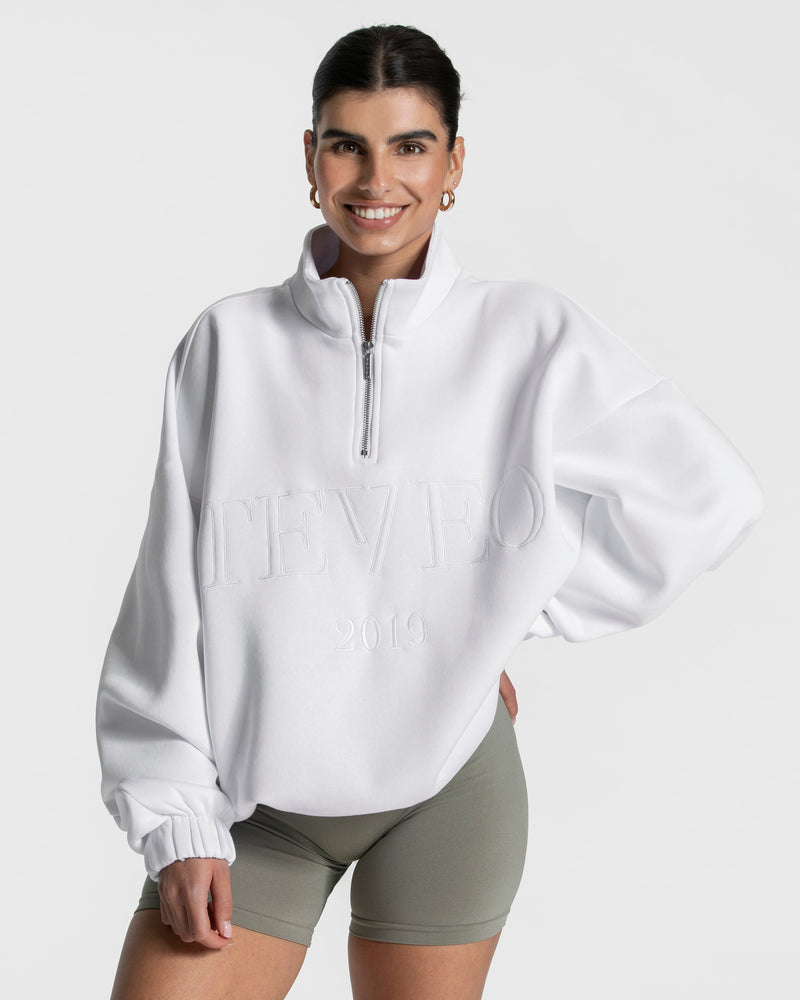 Sweat-shirt demi-zippé Femme « blanc »