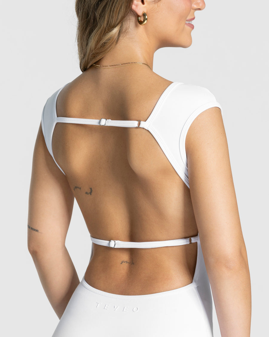 Combi-short Femme Backless « blanc »