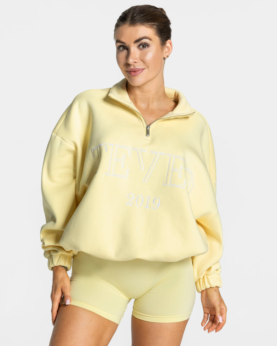 Sweat-shirt demi-zippé Femme « jaune »