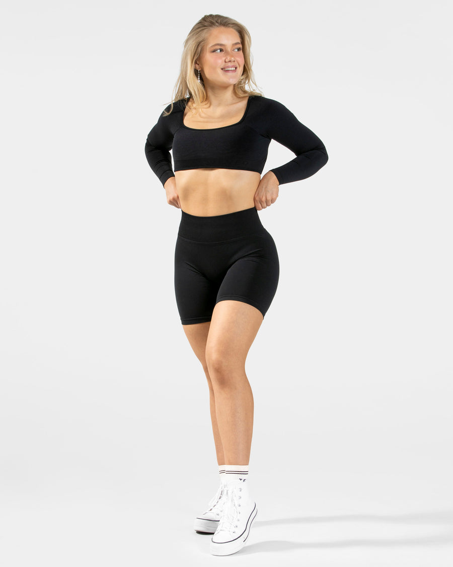 Haut à manches longues Femme Backless « noir »